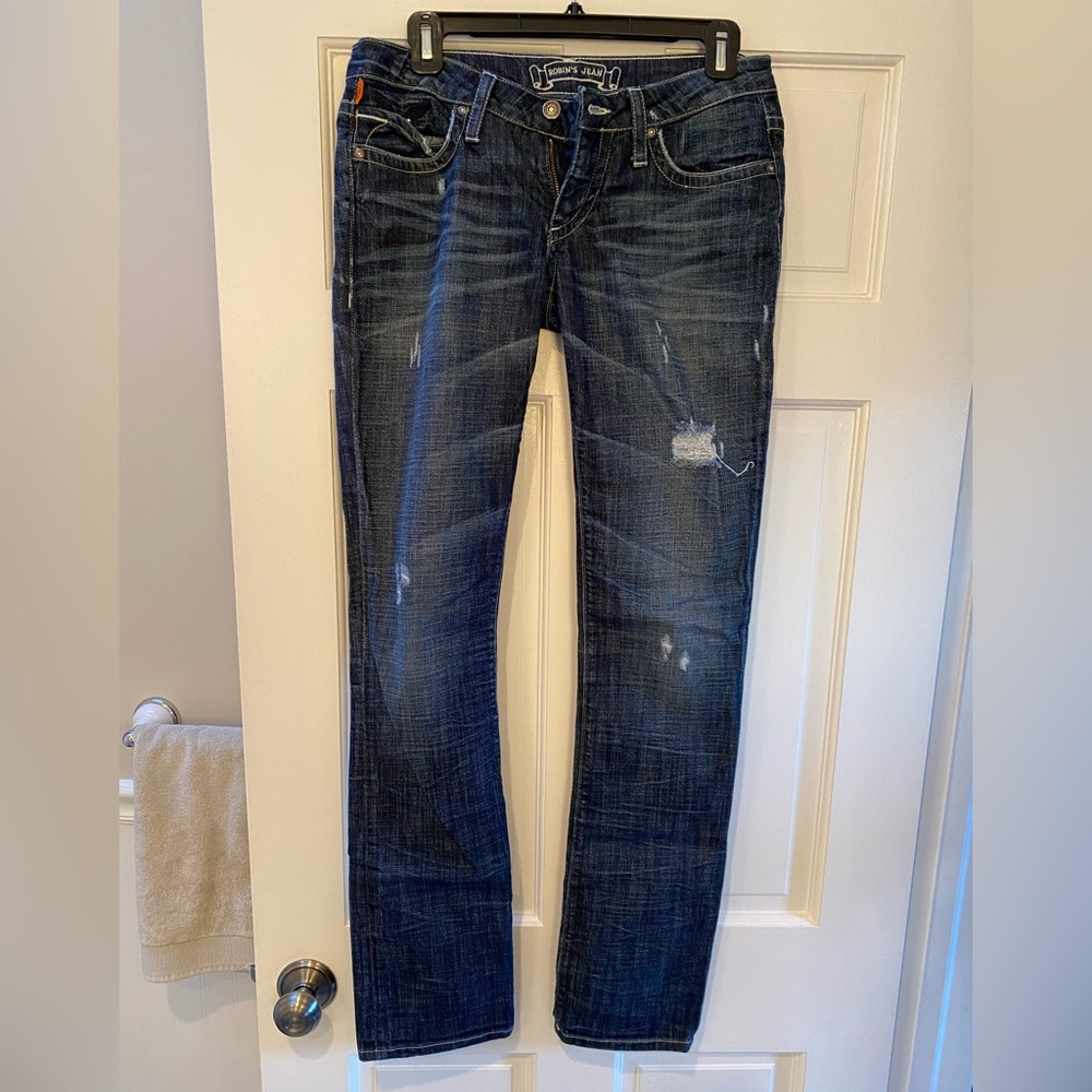 Robin’s Jeans Sz 28 straight leg Dark Denim Never Worn!!